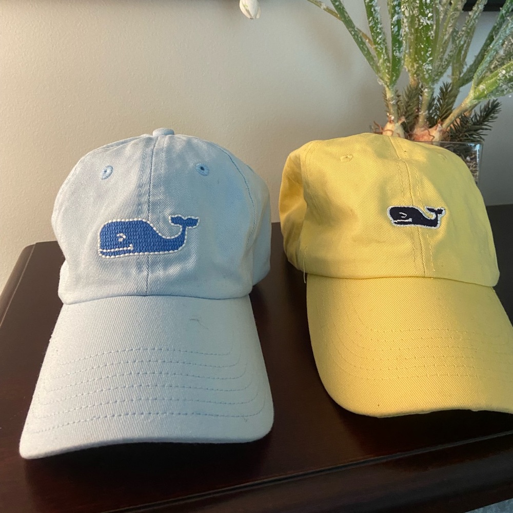 Two Vineyard Vines adjustable baseball hats
